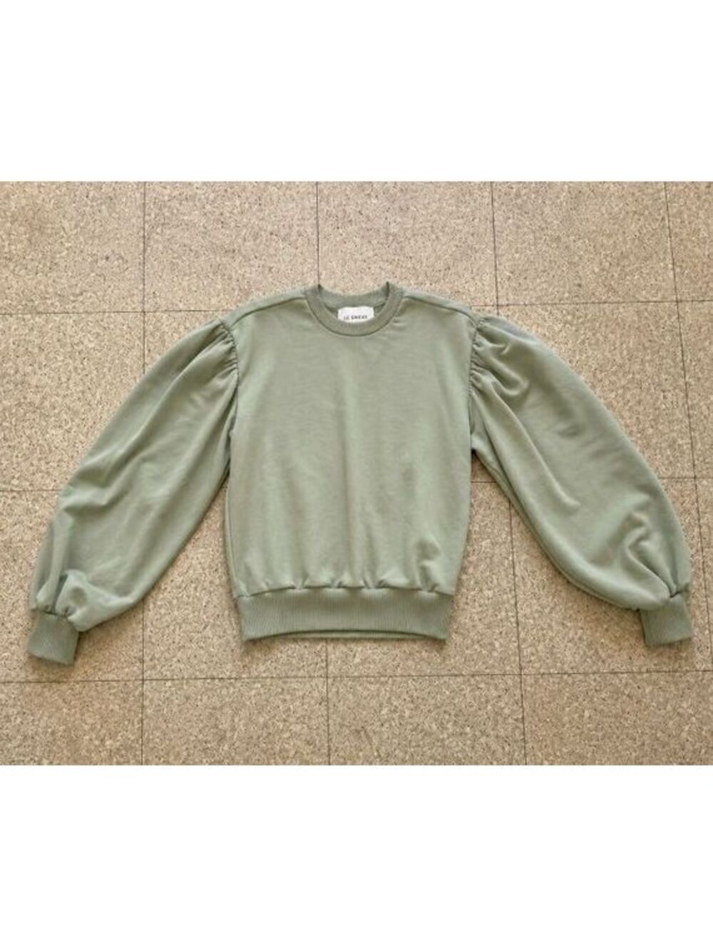 Les Coyotes de Paris Larice Sweatshirt Size 38 (Med) Sage Green Balloon Sleeve